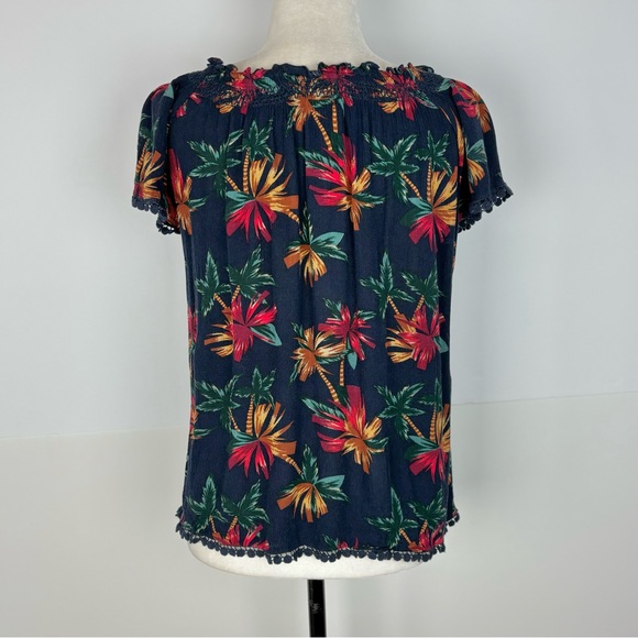 Twik navy palm tree blouse - Picture 3 of 7